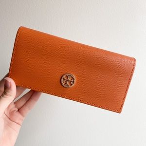 Tory Burch Brown Emblemed Sunglasses Case